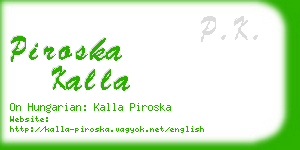 piroska kalla business card